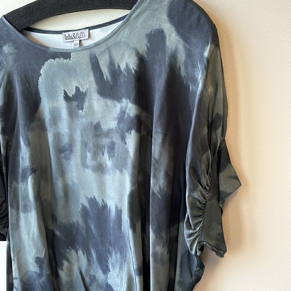 Tutu & Lili blouse tunic XS/S over sized black and grey - Picture 4 of 6